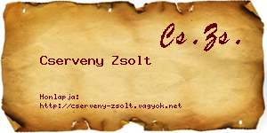 Cserveny Zsolt névjegykártya