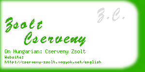 zsolt cserveny business card